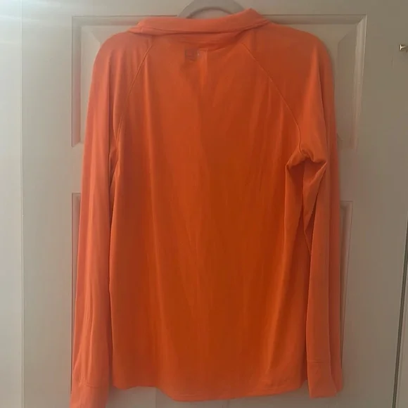 Under Armour Orange Hoodie Relaxed Fit with Polo Collar - Picture 2 of 2